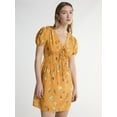 thumbnail image 1 of Scoop Women’s Mini Dress with Puff Sleeves, Sizes XS-XXL, 1 of 5