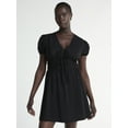 thumbnail image 1 of Scoop Women’s Mini Dress with Puff Sleeves, Sizes XS-XXL, 1 of 4