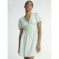 thumbnail image 1 of Scoop Women’s Mini Dress with Puff Sleeves, Sizes XS-XXL, 1 of 4