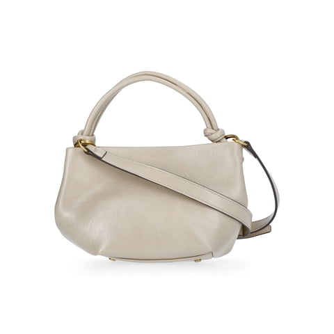 Women's Faux Leather Mini Satchel Bag, Almond Biscuit
