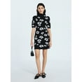 thumbnail image 1 of Scoop Women's Jacquard Floral Sweater Mini Dress with Short Sleeves, Sizes XS-XXL, 1 of 6