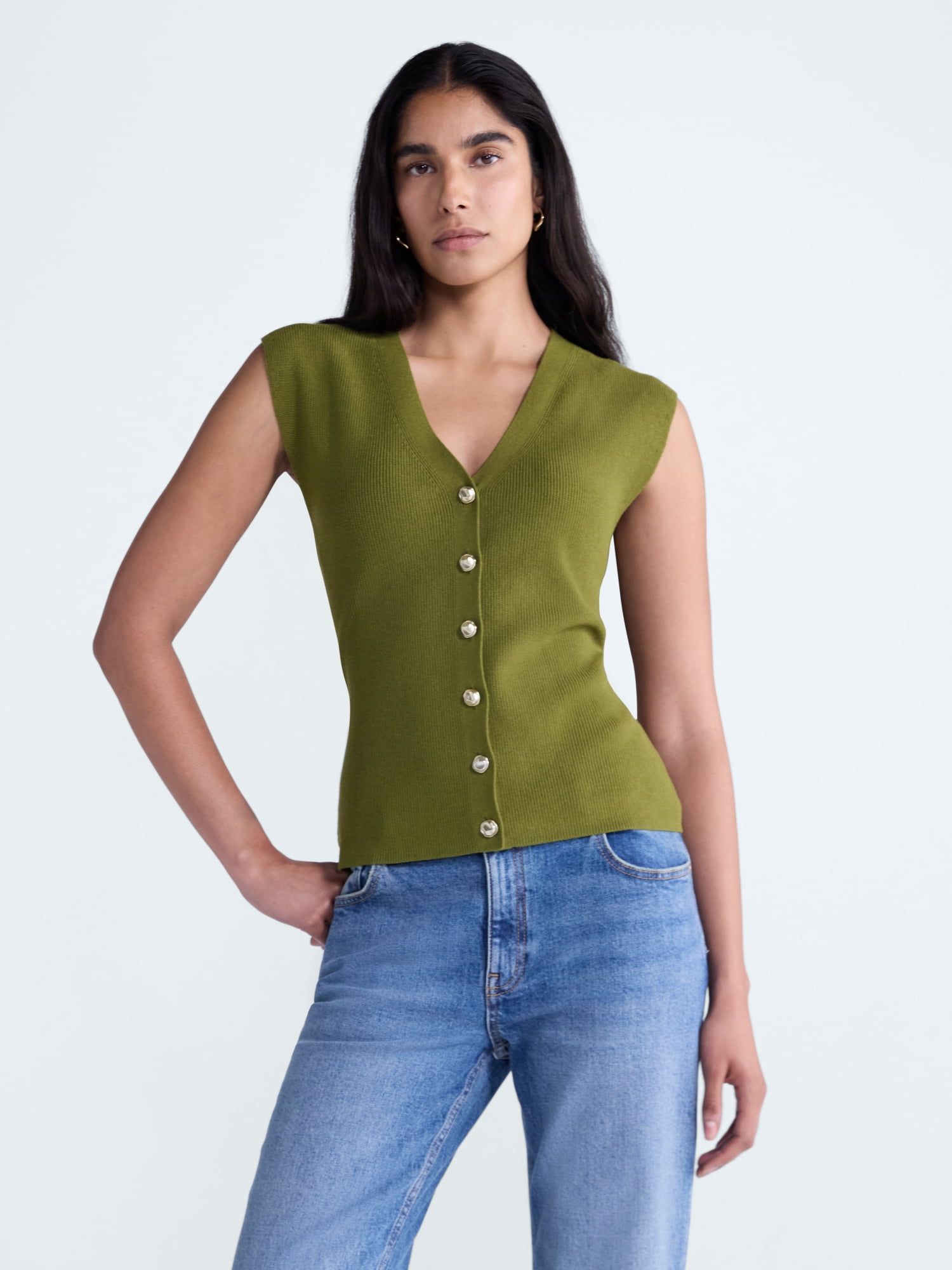 Women's V Neck Cardigan Sweater, Lightweight, Sizes XS-XXL