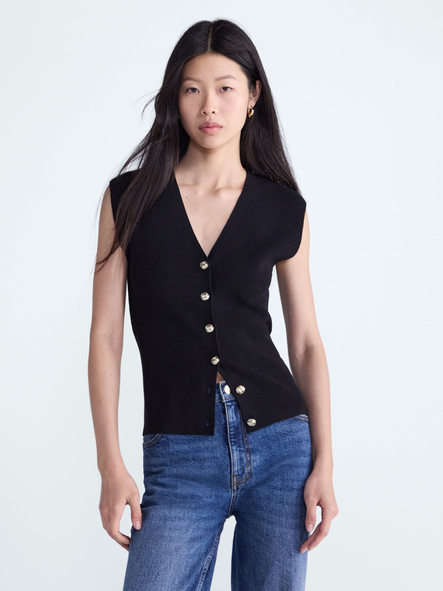 Scoop Women's V Neck Cardigan Sweater, Lightweight, Sizes XS-XXL
