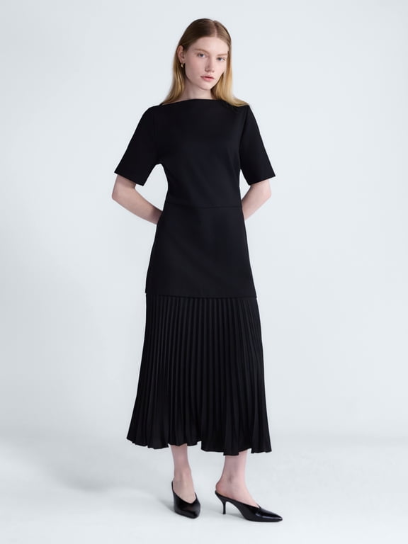 Women’s and Women’s Plus Mixed Media Maxi Dress, Sizes XS-4X