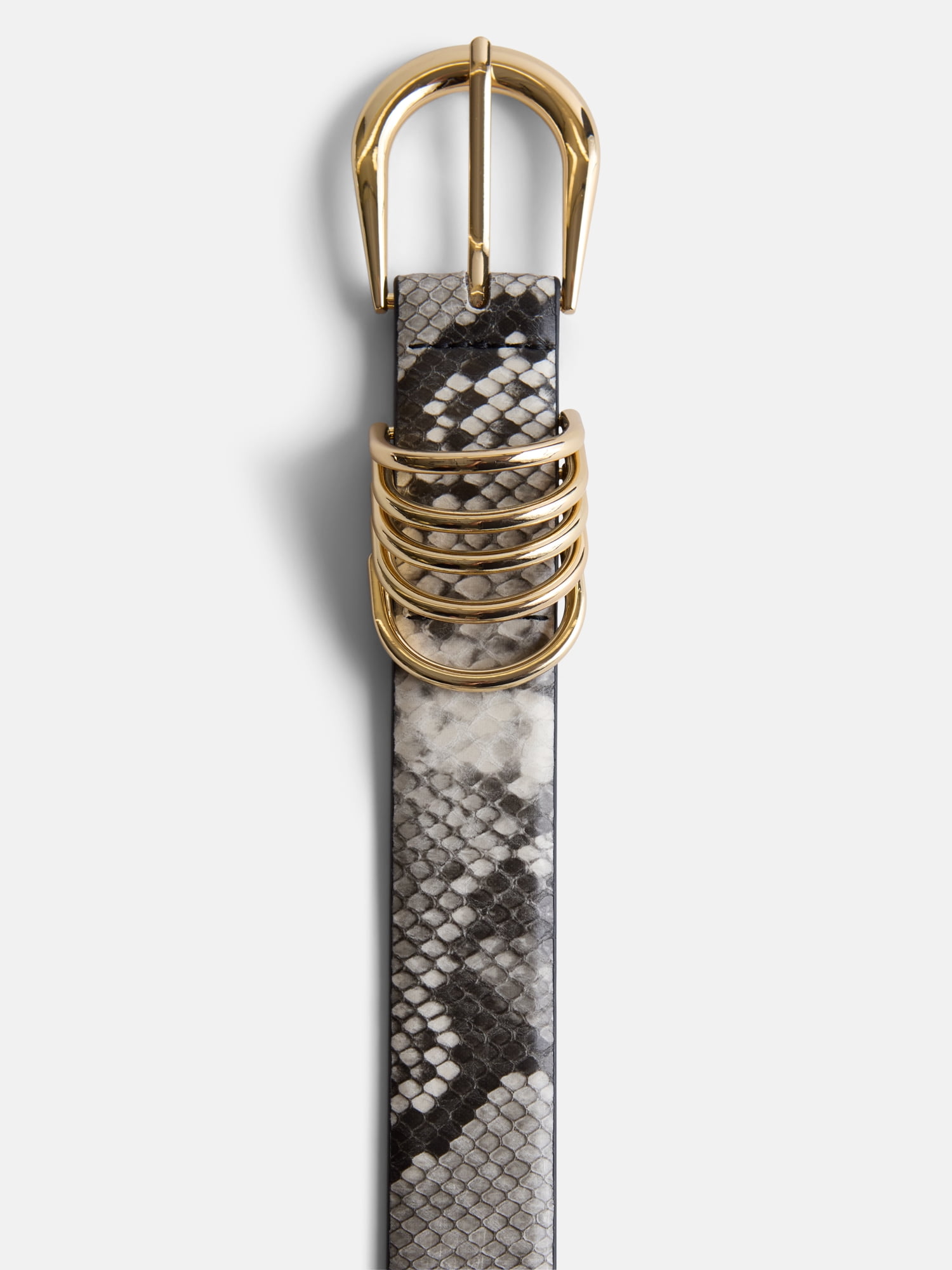 Devil Wears Prada Scoop Collection Women's Multi-Keeper Belt, Snake, Sizes S-3XL