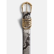 Devil Wears Prada Scoop Collection Women's Multi-Keeper Belt, Snake, Sizes S-3XL