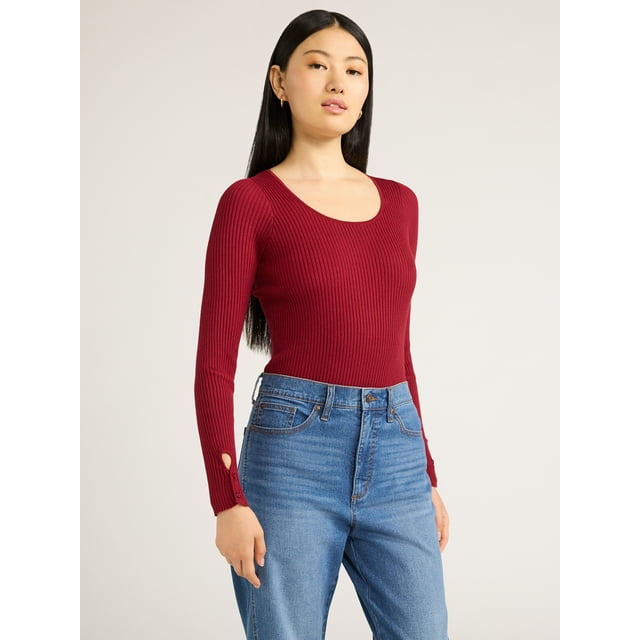 Scoop Women's Scoop Neck Bodysuit, Size L