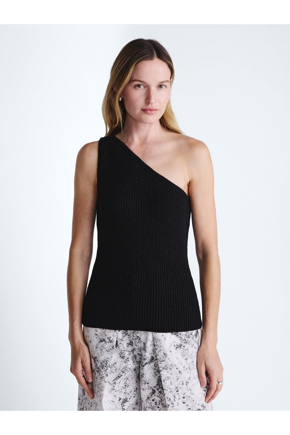 Women's and Women's Plus One Shoulder Knit Top, Sizes XS-4X