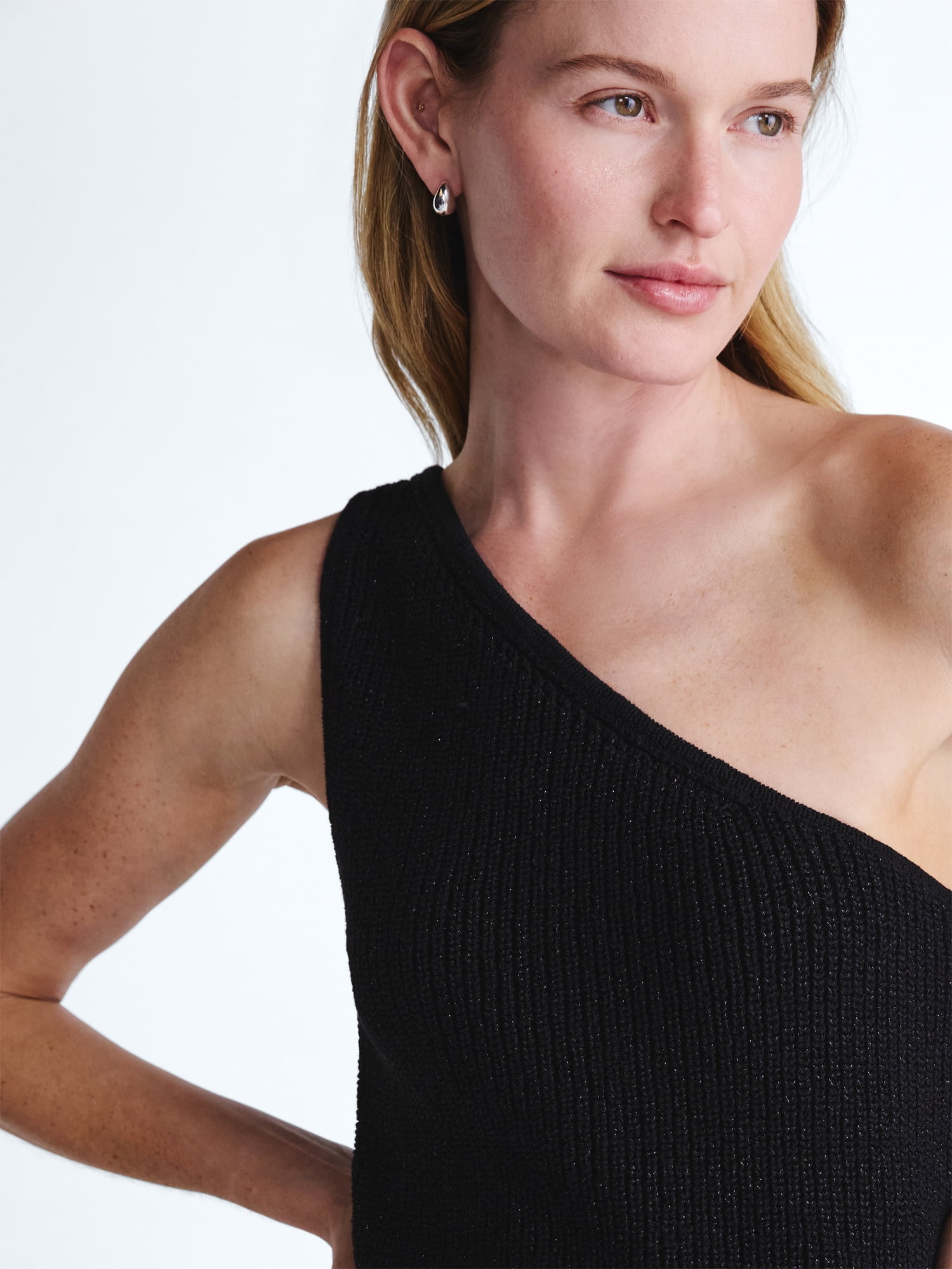Scoop Women's and Women's Plus One Shoulder Knit Top, Sizes XS-4X