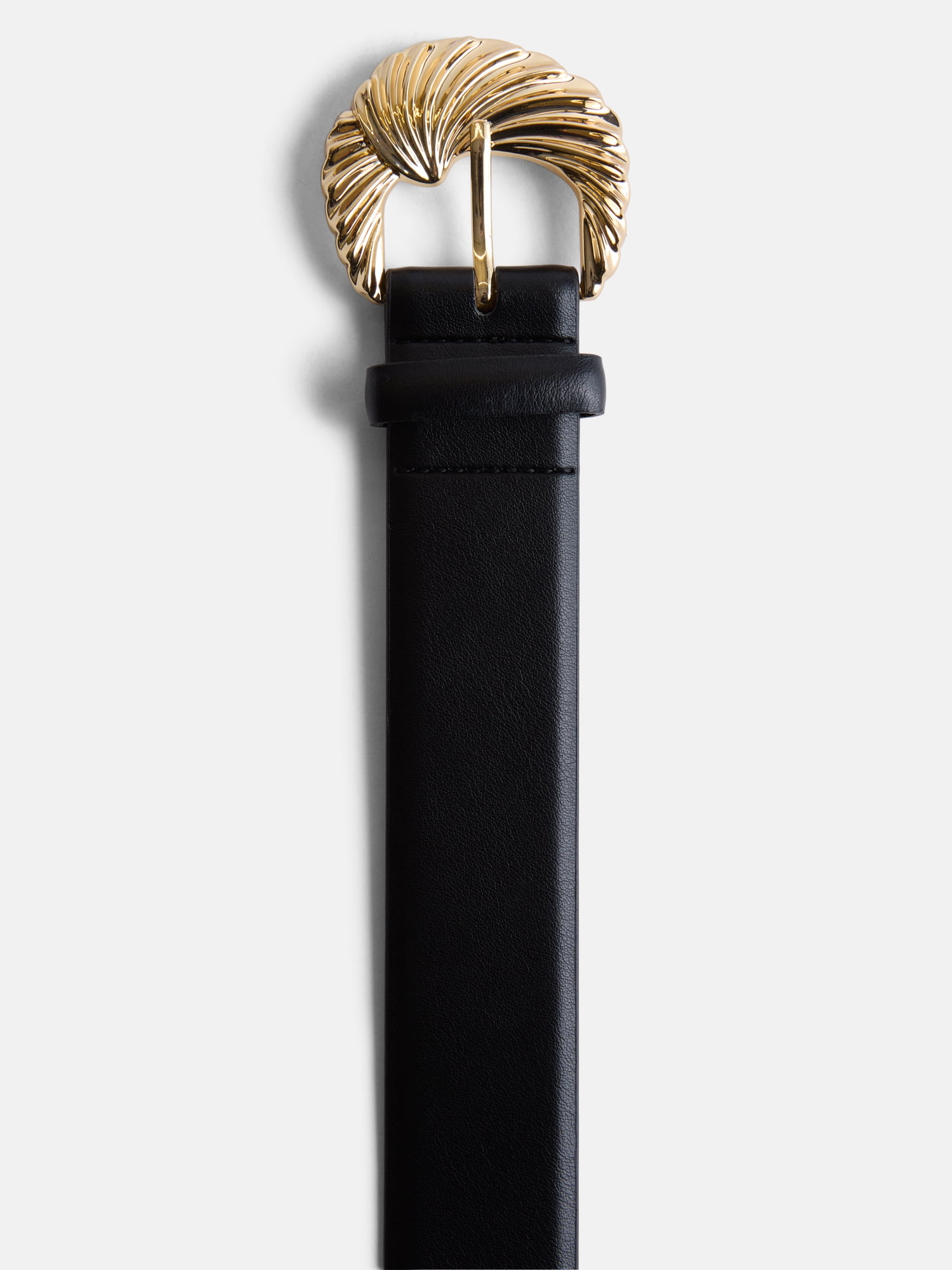 Devil Wears Prada Scoop Collection Women's Ornate Buckle Belt, Black, Sizes S-3XL
