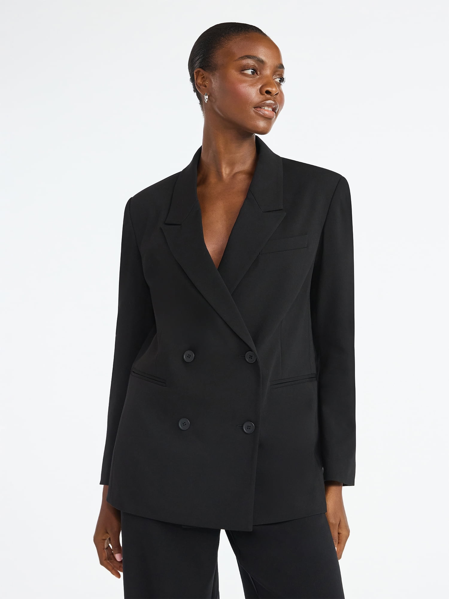 Scoop Women’s Oversized Double Breasted Blazer, Sizes XS-XXL