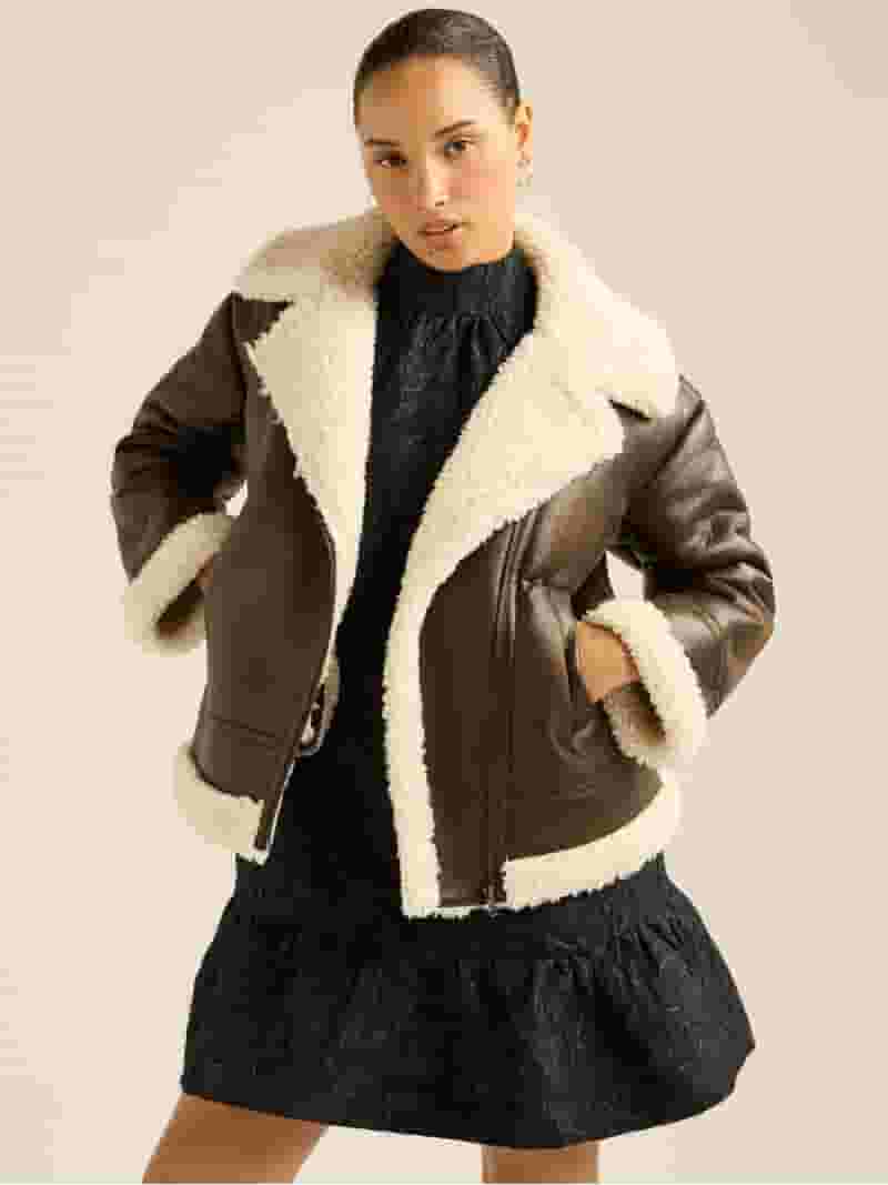 Scoop Women's & Women's Plus Faux Leather Moto Jacket with Scoop Women's & Women's Plus Faux Leather Moto Jacket with