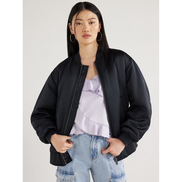 Women’s Oversized Shearling Bomber Jacket main image 1