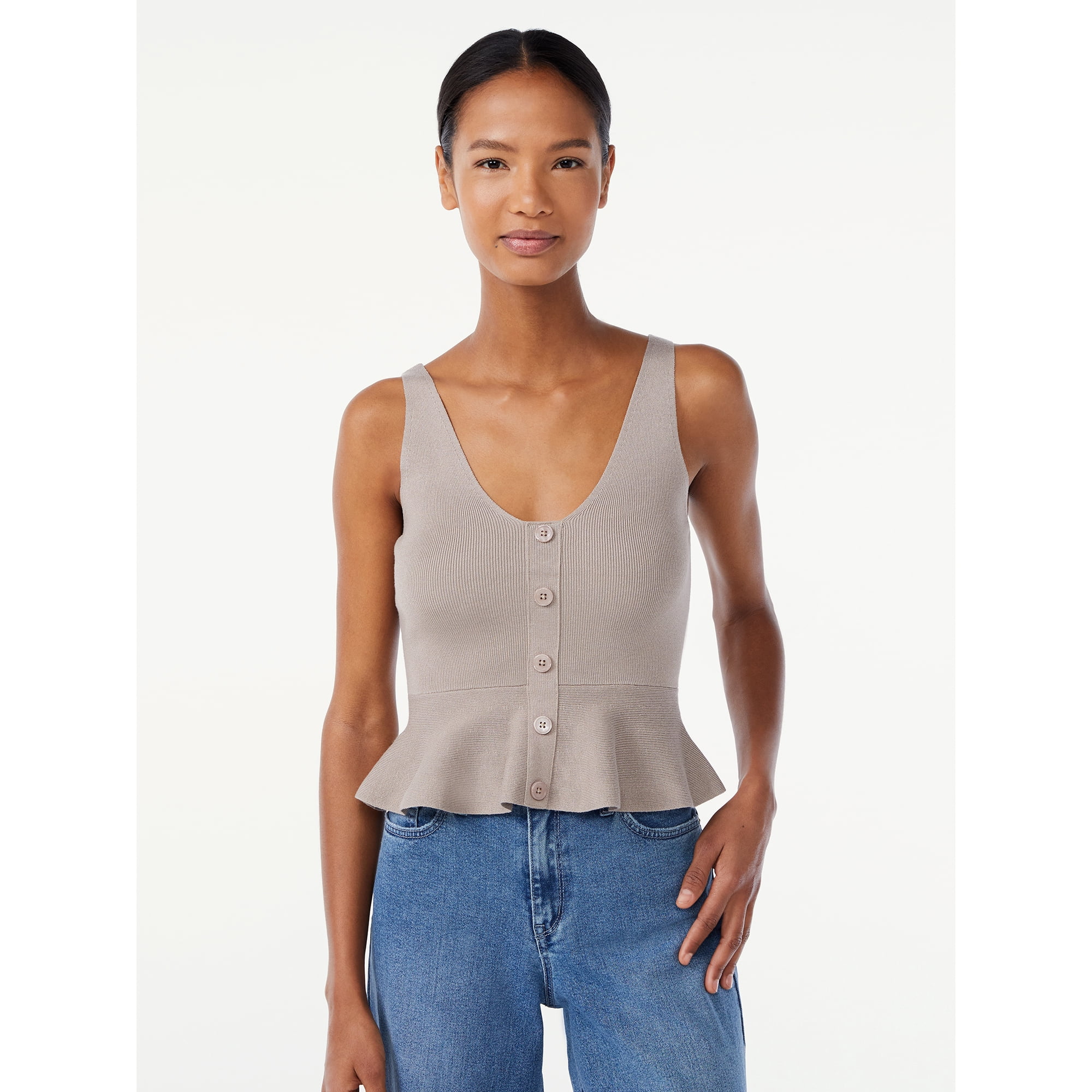 https://www.walmart.com/ip/Scoop-Women-s-Peplum-Tank-Top-with-Button-Front/272139838