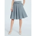 thumbnail image 1 of Scoop Women's Pleated Pinstripe Midi Skirt, Sizes 0-18, 1 of 6