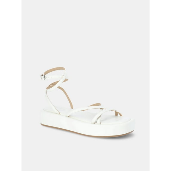 Scoop Women's Platform Strappy Sandals with Adjustable Strap