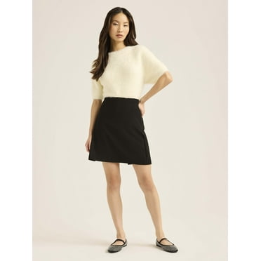 Scoop Women’s Pleated Drape Mini Skirt, Sizes XS-XXL