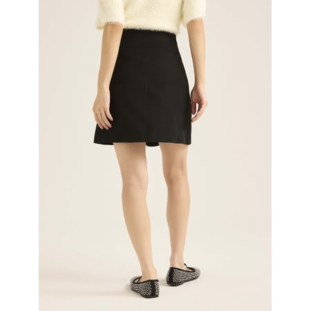 Scoop Women’s Pleated Drape Mini Skirt, Sizes XS-XXL