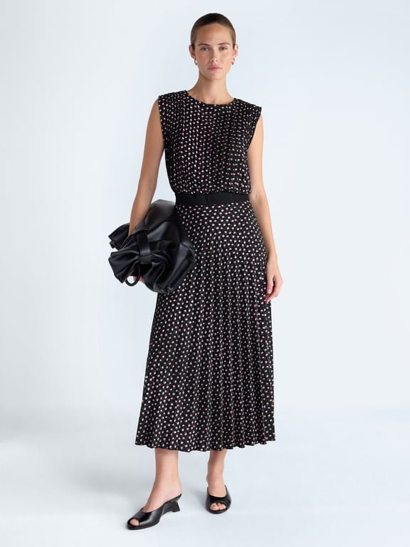 Women's Pleated Maxi Dress, Sizes XS-XXL