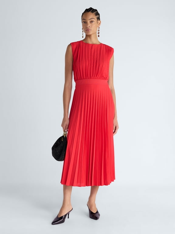 Women's Pleated Maxi Dress, Sizes XS-XXL