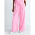 thumbnail image 1 of Scoop Women's Pleated Wide-Leg Sweatpants, 29'' Inseam, Sizes XS-XXL, 1 of 5