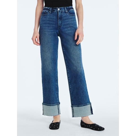 Scoop Women's and Women's Plus Benton Cuffed Ankle Jeans, 25", 27", and 29" Inseams, Sizes 0-26W