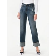 SCOOP Women's and Women's Plus Benton Cuffed Ankle Jeans, 25", 27", and 29" Inseams, Sizes 0-26