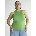thumbnail image 1 of Scoop Women's Plus Cutaway Sweater Tank Top, Lightweight, Sizes 1X-4X, 1 of 4