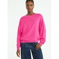 thumbnail image 1 of Scoop Women's and Women's Plus Oversized Crewneck Sweater, Lightweight, Sizes XS-4X, 1 of 5