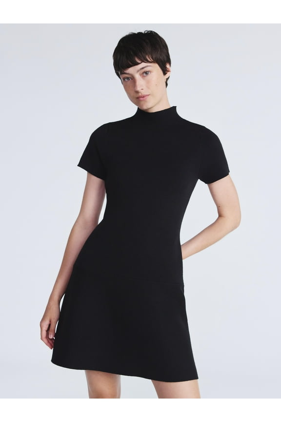 Women's and Women’s Plus Fit and Flare Jacquard Sweater Dress, Sizes XS-4X