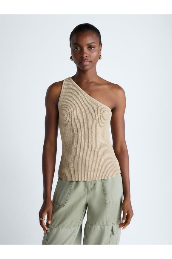 Women's and Women's Plus One Shoulder Knit Top, Sizes XS-4X