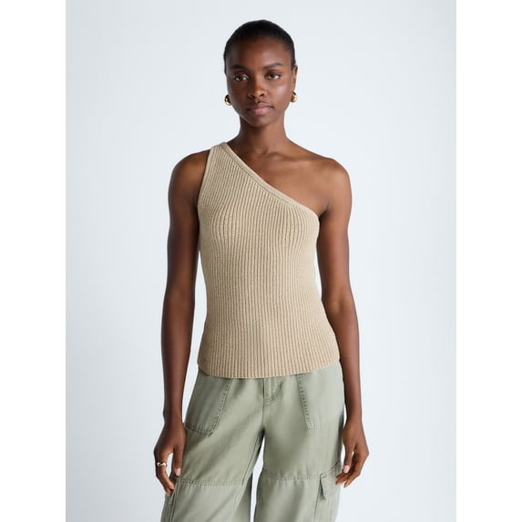 Scoop Women's and Women's Plus One Shoulder Knit Top, Sizes XS-4X