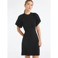 thumbnail image 1 of Scoop Women's and Women's Plus Sweater Dress with Puff Sleeves, Sizes XS-4X, 1 of 5