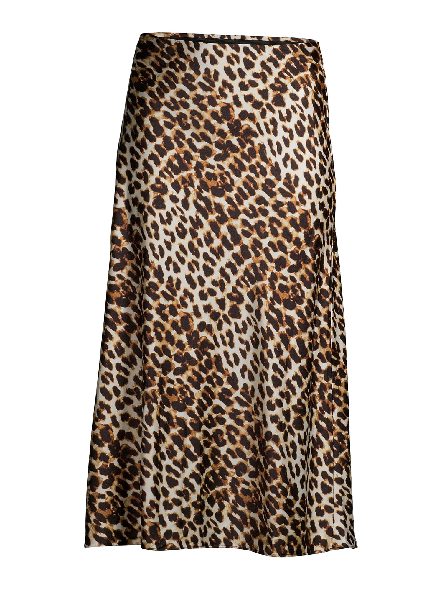 Scoop Women’s Printed Midi Slip Skirt, Neutral Ombré Leopard (medium ...