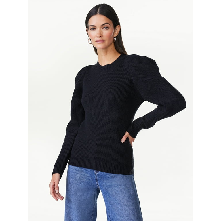 Scoop Women s Pullover Sweater with Long Sculped Sleeves Sizes XS XXL