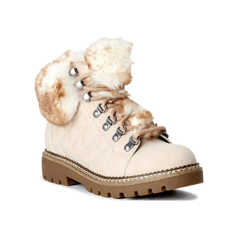 Fur trimmed hot sale hiking boots