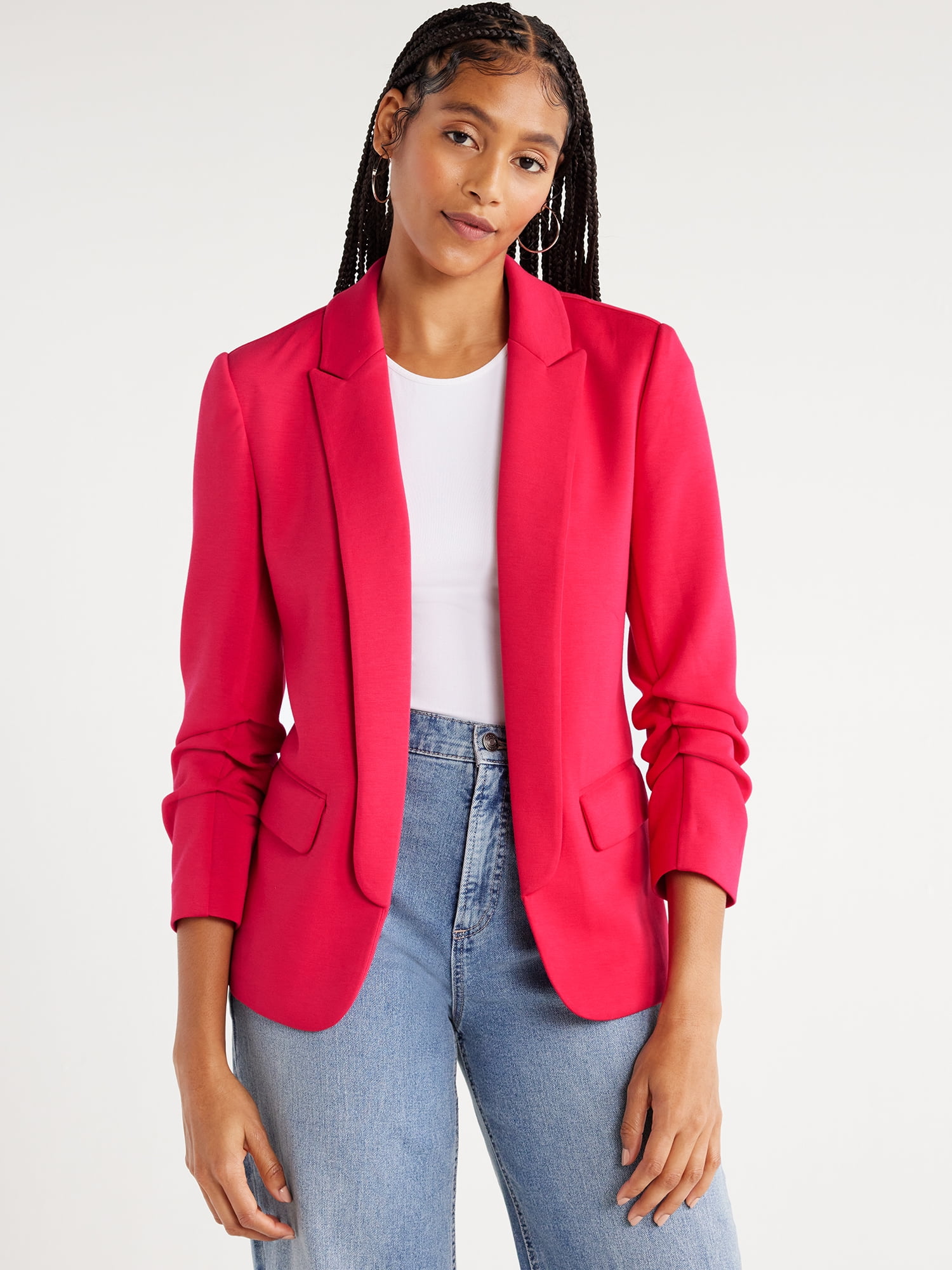 Knit relaxed shop blazer