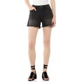 thumbnail image 1 of Scoop Women's Retro Boy Fray Hem Shorts, 1 of 6