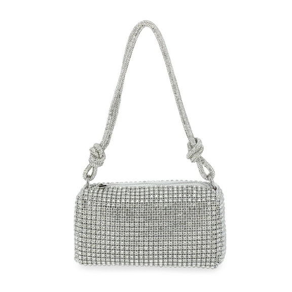 Scoop Women's Mini Rhinestone Party Bag, Silver