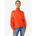 thumbnail image 1 of Scoop Women's Ribbed Oversized Turtleneck Sweater with Long Sleeves, Sizes XS-XXL, 1 of 5