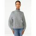 thumbnail image 1 of Scoop Women's Ribbed Turtleneck Sweater, 1 of 5
