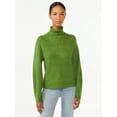 thumbnail image 1 of Scoop Women's Ribbed Oversized Turtleneck Sweater with Long Sleeves, Sizes XS-XXL, 1 of 5