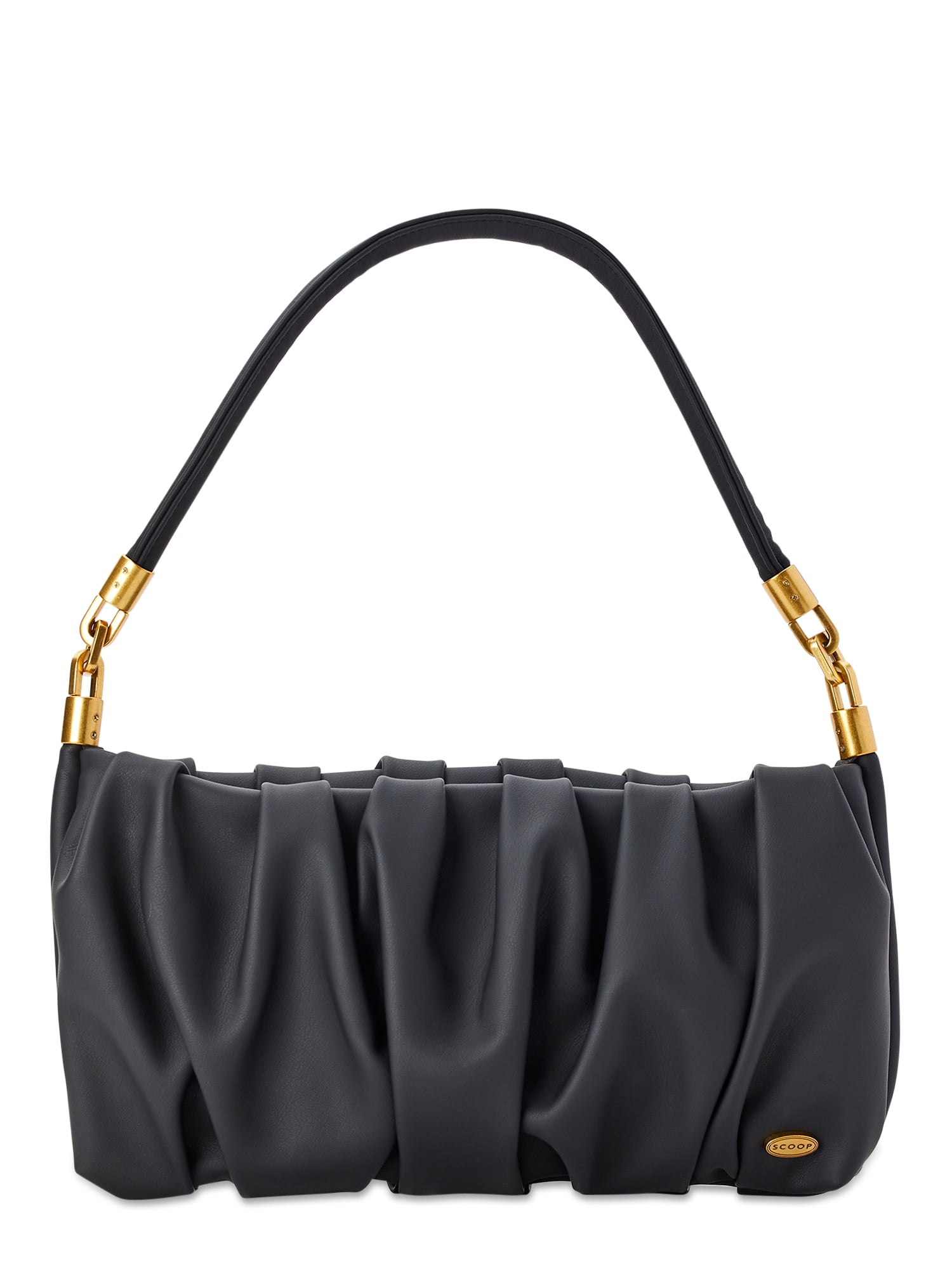 ☆ ☆ Women's Ruched Shoulder Bag 4K3088G 67U 4K3 Scoop Women's Ruched Shoulder Bag Black - Walmart.com