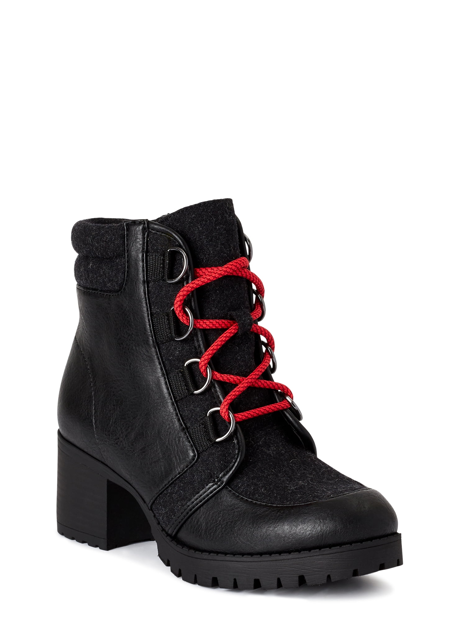 Scoop Women s Sadie Heeled Hiker Boots Walmart