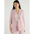 thumbnail image 1 of Scoop Women's Scrunch Sleeve Crepe Blazer with Buttons, Sizes XS-XXL, 1 of 6