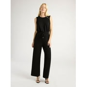 Scoop Women’s Ultimate ScubaKnit Racerback Wide Leg Jumpsuit, Sizes XS-XXL