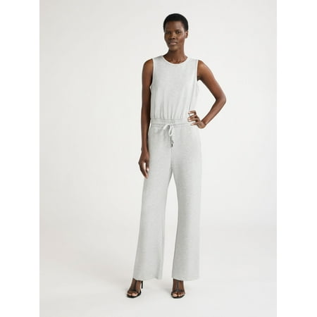 Scoop Women’s Ultimate ScubaKnit Racerback Wide Leg Jumpsuit, Sizes XS-XXL