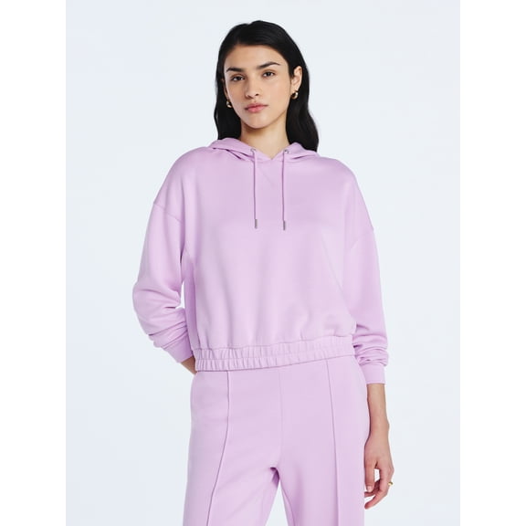 Scoop Women's and Women's Plus New Scubaknit Pullover Hoodie, Sizes XS-4X