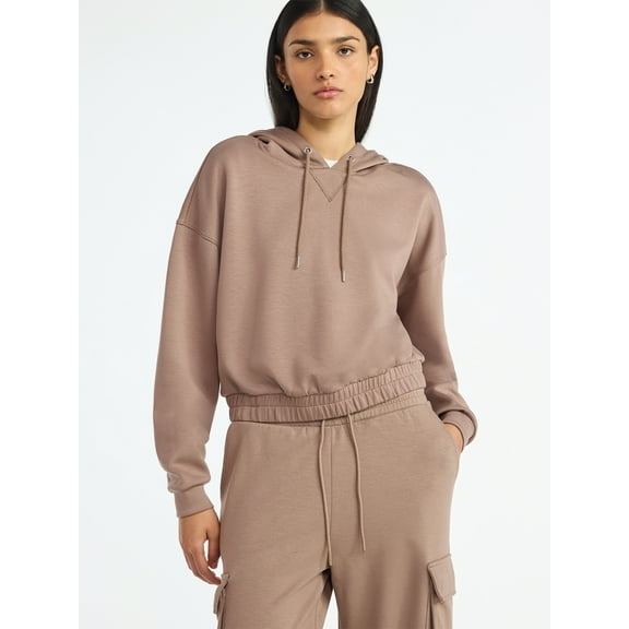 Scoop Women's and Women's Plus New Scubaknit Pullover Hoodie, Sizes XS-4X