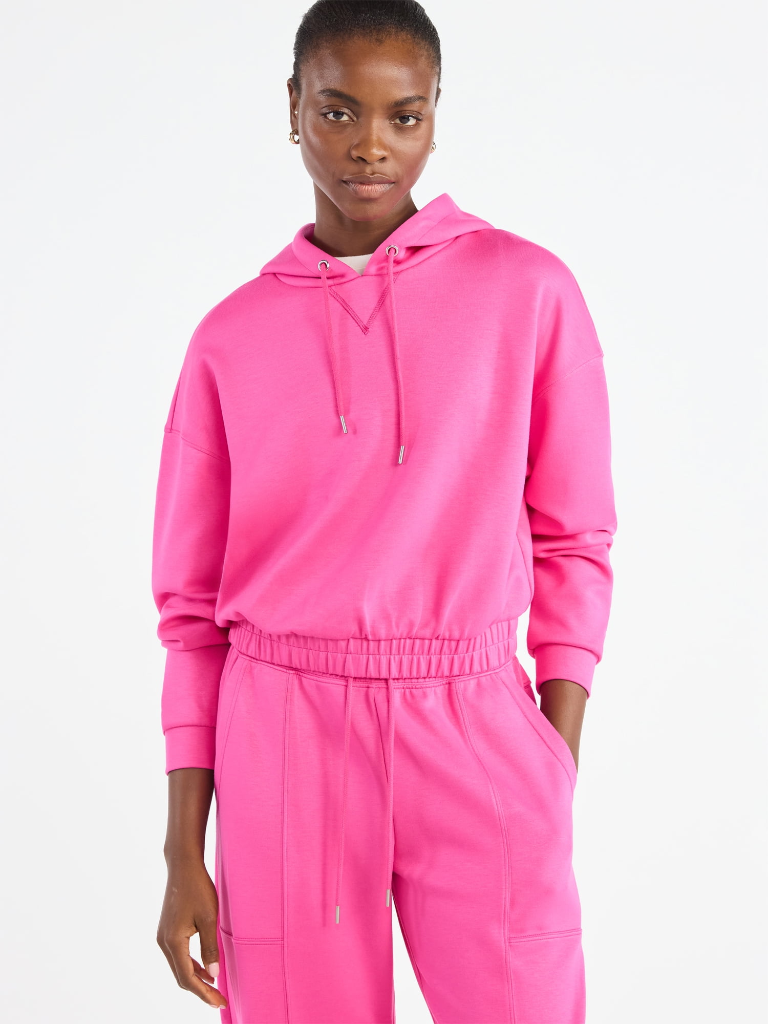 Scoop Women's and Women's Plus New Scubaknit Pullover Hoodie, Sizes XS-4X